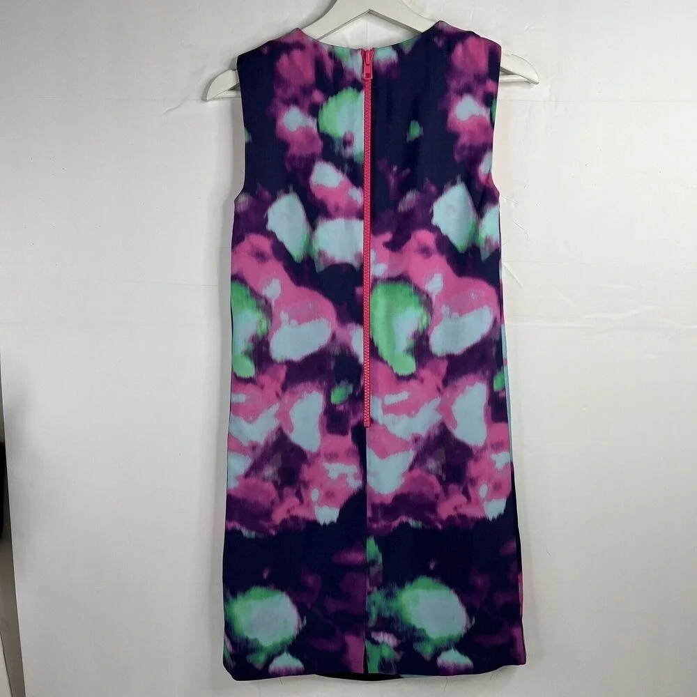 Kate Spade Size 2 Keri Shift Dress Watercolor Simply Cinema Pink Blue Sleeveless